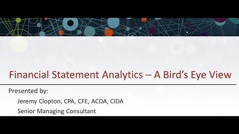 Financial Statement Analytics: A Bird