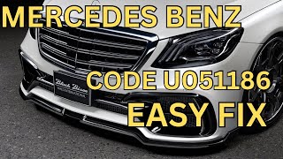 Mercedes Benz Airbag Fault code U051186 Easy Fix