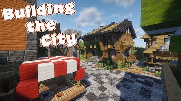 Building A Medieval City  - Part 3 - Minecraft Timelapse - Let
