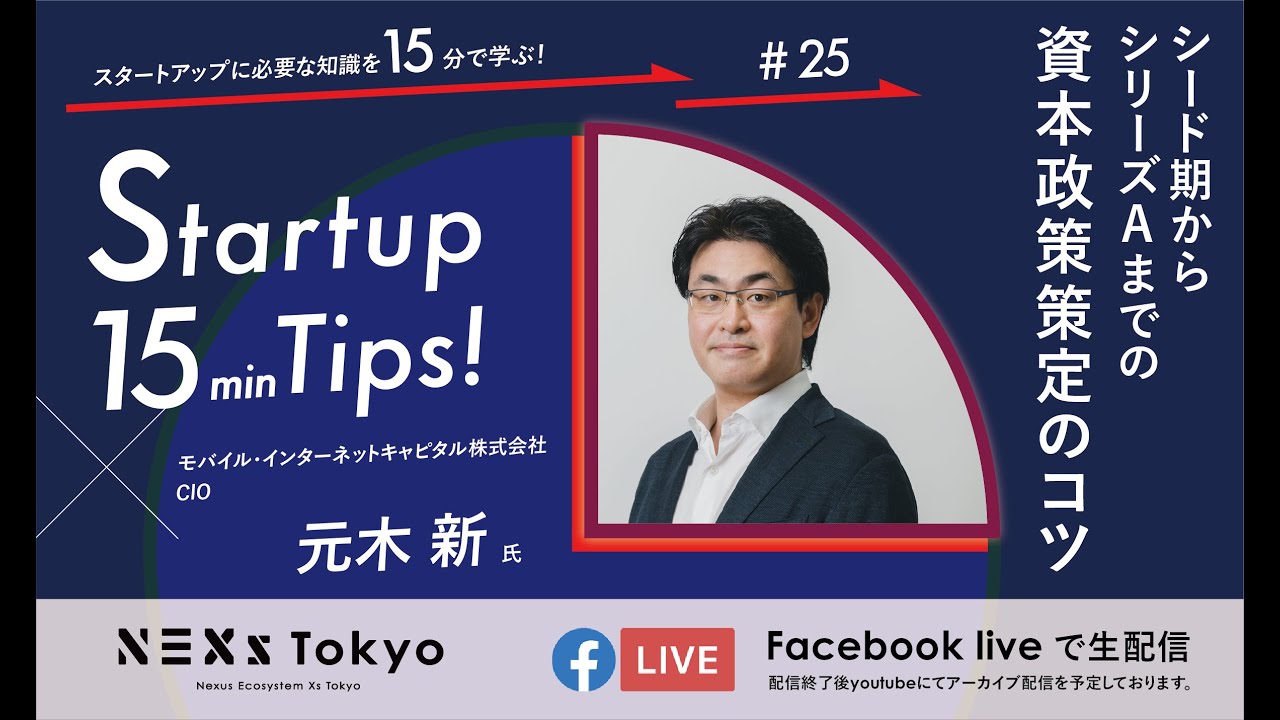 Startup 15min Tips!〜シード期からシリーズAまでの資本政策策定のコツ～