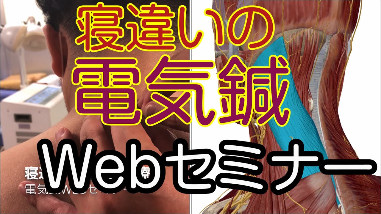寝違えの電気鍼治療Webセミナー