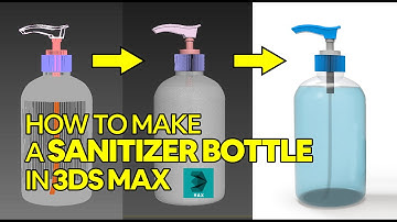 How to model a Sanitizer Bottle in 3ds max - Speed video
