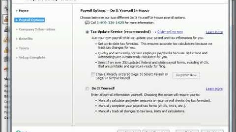 Sage 50 Tutorial The Payroll Setup Wizard Sage Training Lesson 2.5