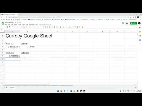 How to Convert Currency in Google Sheets using Formula/Function | GOOGLEFINANCE