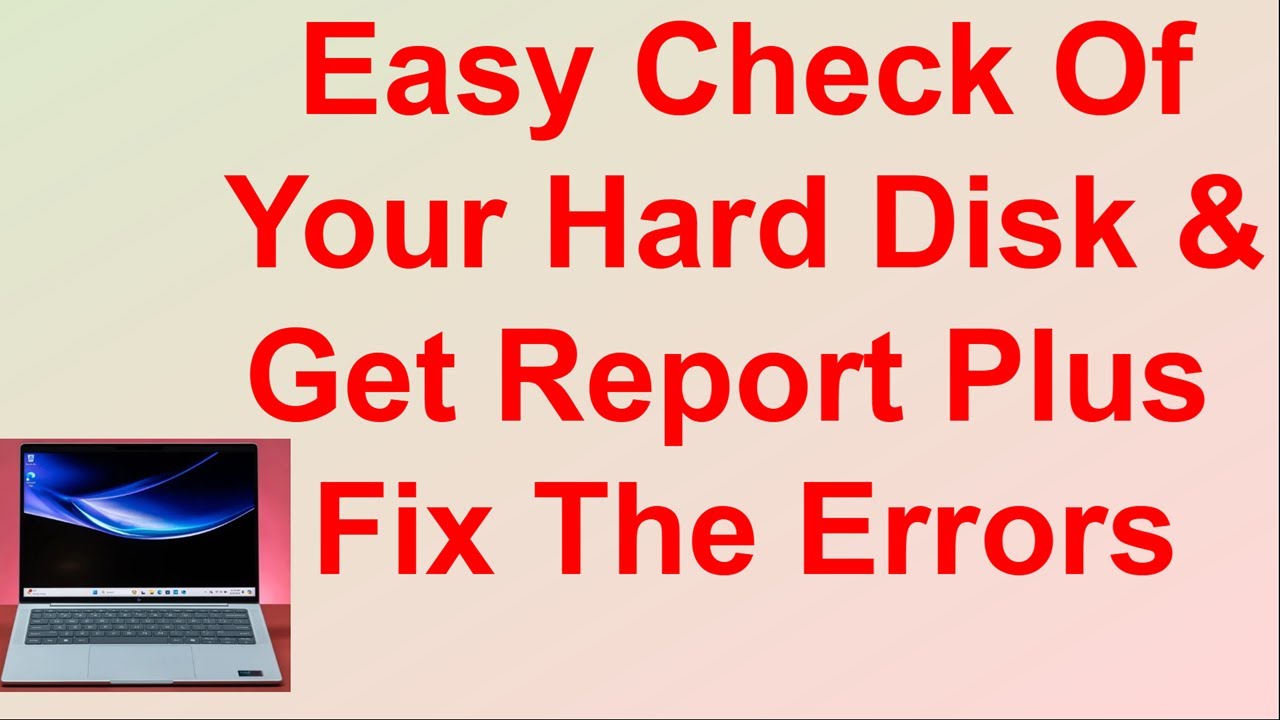 Easy Check Of Your Hard Disk & Get Report Plus Fix The Errors - YouTube