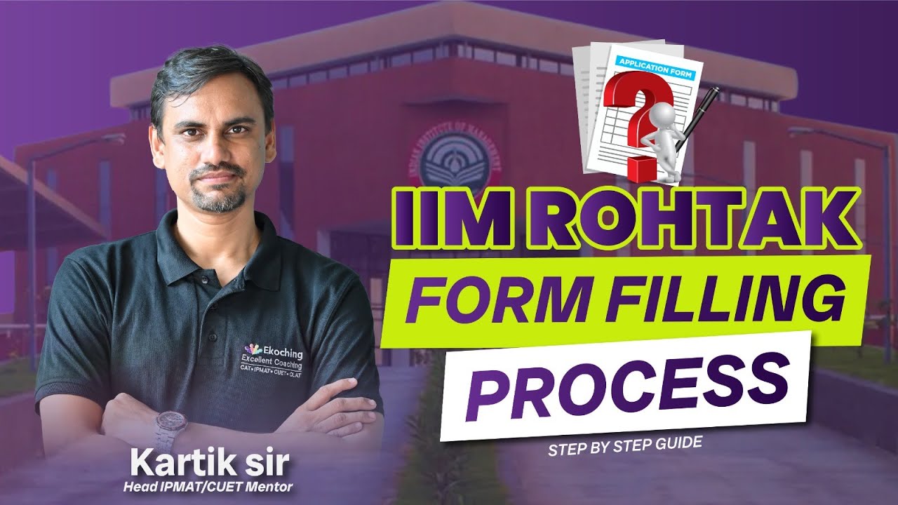 IPMAT Rohtak 2026 Application Form Filling Process Explained - YouTube