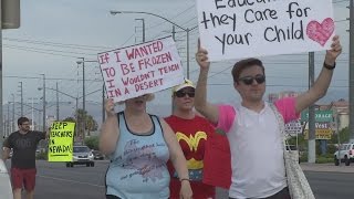 During protest, teachers say CCSD uses 'scare tactics'