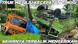 Benar Benar Mengerikan, Truk Melaju Kecepatan Tinggi Dan Akhirnya Terbalik di Sitinjau Lauik