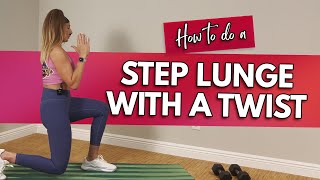 Step Up Your Workout: Step Lunge with Twist Tutorial for Stronger Legs & Core! 💪
