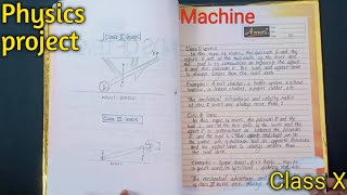 Physics project on Machines ICSE class X project | science ...