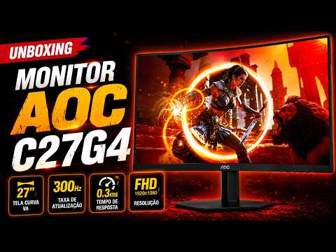 AOC C27G4 MONITOR UNBOXING
