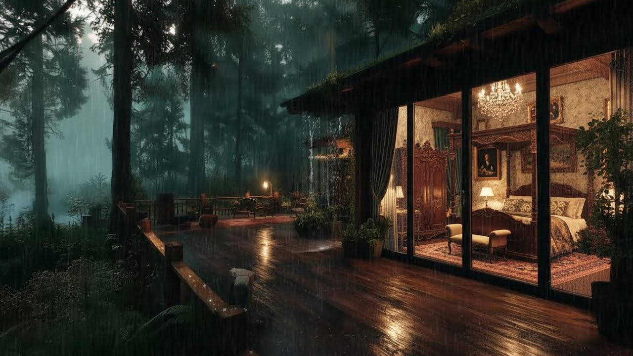 Rainfall by the Seaside Cabin  Gentle Rain Sounds for Deep Sleep