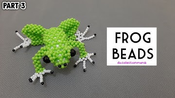 PART 3  Tutorial Gantungan Kunci Boneka Kodok 3D Manik Manik/BEADS/How To Make Beaded Keychain Frog