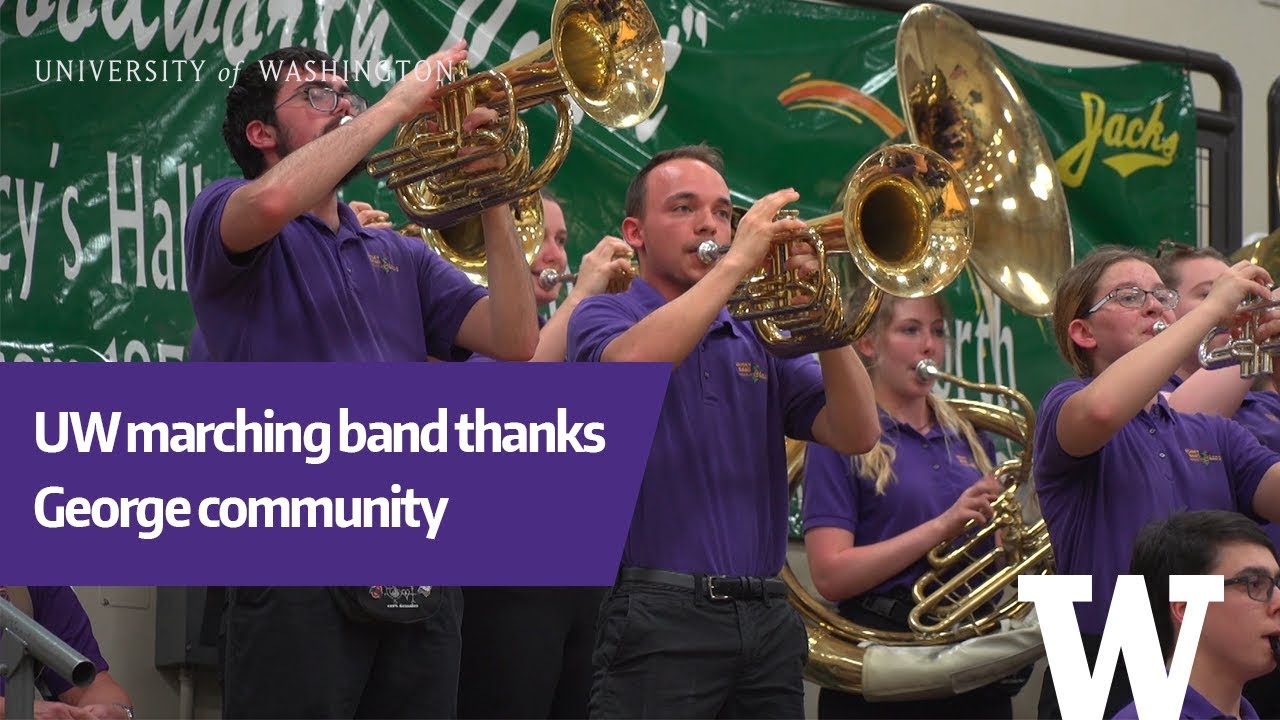 UW marching band says thank you to George community
