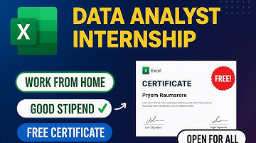📢 Data Analyst Internship 2025 | Work From Home 🏠 | Free Certificate 🎓 | Good Stipend 💰