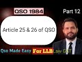 Qso 12|Article 25 of QSO, Article 26 of QSO|LLB, Law GAT, Judiciary, Adpp