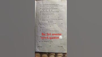 Bsc chemistry👨‍🔬 honours  core-6 question📄#study with me##utkal university🎓🎓