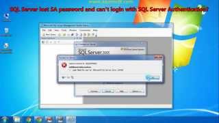 SQL Server Lost SA Password, How to Recover 