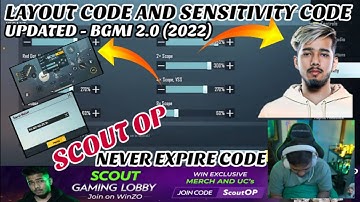 SCOUT OP NEW SENSITIVITY CODE 2022 | SCOUT OP CONTROL CODE | SCOUT SENSITIVITY SETTINGS ( BGMI 2.0 )