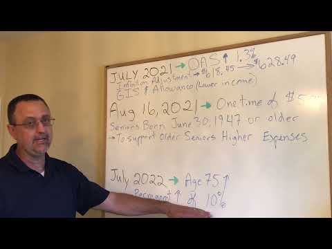 OAS Index Adjustment / ONE-TIME Payment of $500 for Senior over 75 / Extra 10% for Seniors over 75