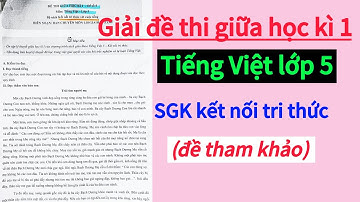 Giải đề thi tiếng Việt giữa học kì 1 lớp 5 kết nối tri thức 2015 (đề tham khảo)