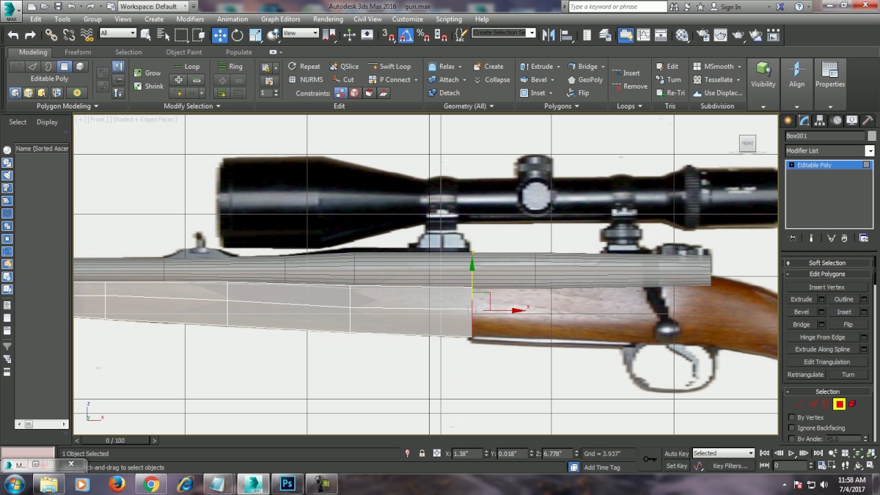 Tutorial on Modeling a sniper gun in 3dsmax. - YouTube