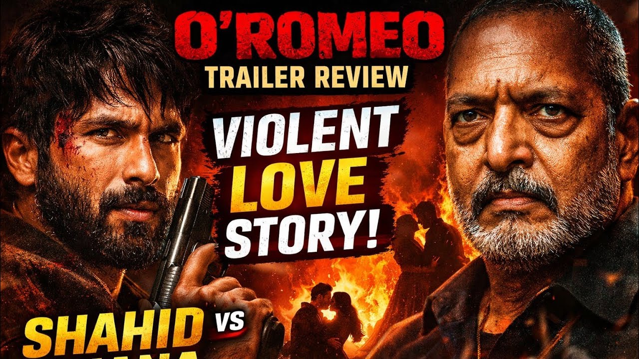 O’ROMEO Trailer Review 🔥 Shahid Kapoor UNHINGED! | Nana Patekar vs Shahid | Dark Love Story 😱