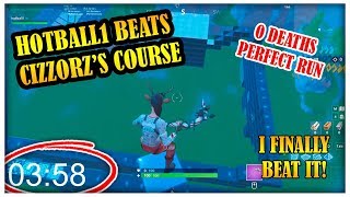 Hotball1 BEATS Cizzorz *DEATHRUN CHALLENGE* MAP in 3 Minutes! *Parkour Course*