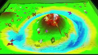 Interactive sandbox - Topography Volcano