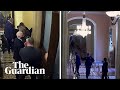 Trump impeachment: new footage shows Mike Pence and Mitt Romney fleeing Capitol attack
