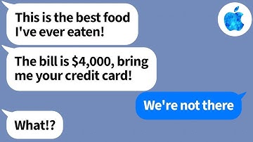 【Apple】A moochy woman tried to impose on our family dinner, but it backfired big time