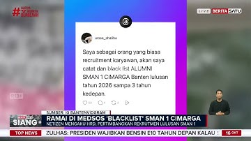HRD Ramai-Ramai Diminta Blacklist Lulusan SMAN 1 Cimarga Usai Mogok Bela Perokok #Beritasatu