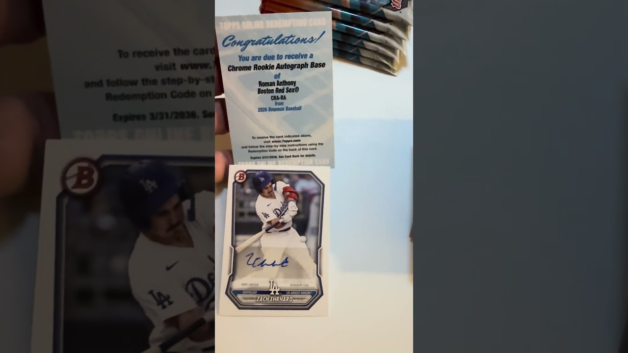 Roman Anthony Rookie Auto Pull - 2 Autographs in the same pack again!!