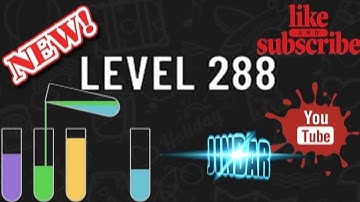 WATER Sort Puzzle Level 288 CUP sort puzzle Level 288