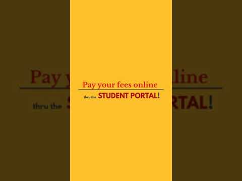 Pay your fees online thru the NEW Student Portal!