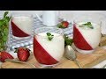 Panna cotta con fresas y vainilla. Postre fácil ¡Perfecto para San Valentín!