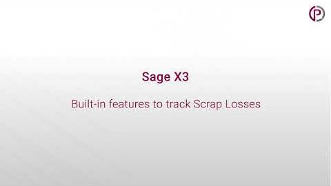 Percent Scrap set up in Sage X3