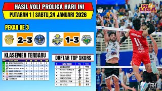 Hasil Proliga 2026 Hari ini~Klasemen Proliga 2026 Terbaru Putaran 1 Pekan 3~Top skors Proliga 2026