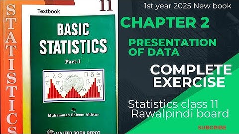 1st year Statistics Chapter 2 Presentation Of Data Complete Exercise 