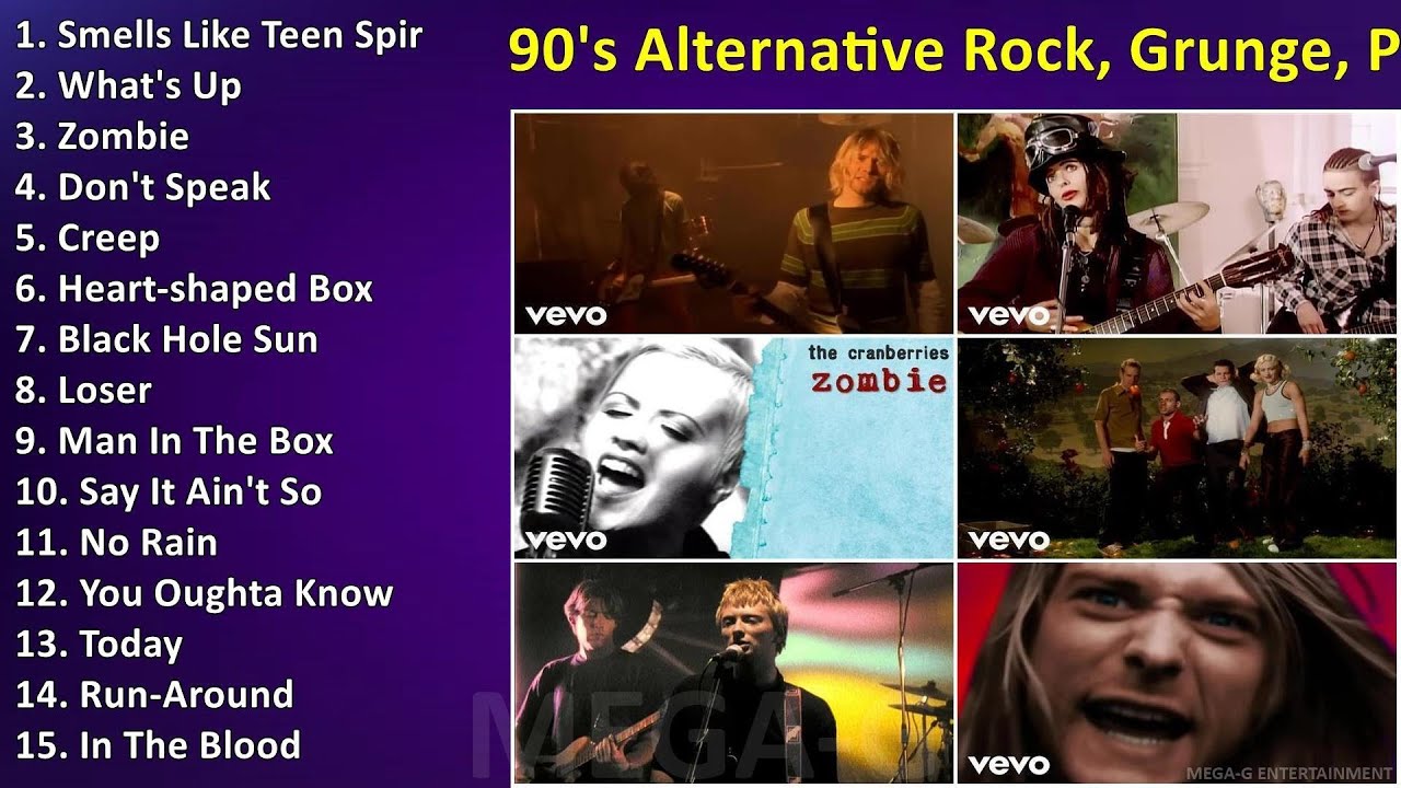 90's Alternative Rock, Grunge, Post-Grunge Music Videos Playlist ...