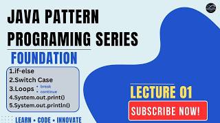 Java Pattern Programming Foundation Lecture 1 | If-Else, Switchcase & All Loops | Infinite Logic Lab