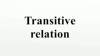 Transitive relation