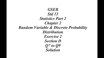 GSEB 12th Statistic Part 2 Ch 2 Ex 2 Section D Q7 to Q9