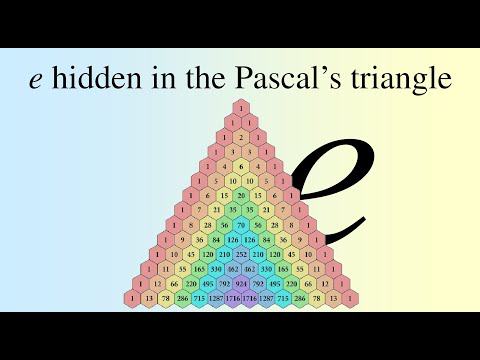e hidden in the Pascal's triangle