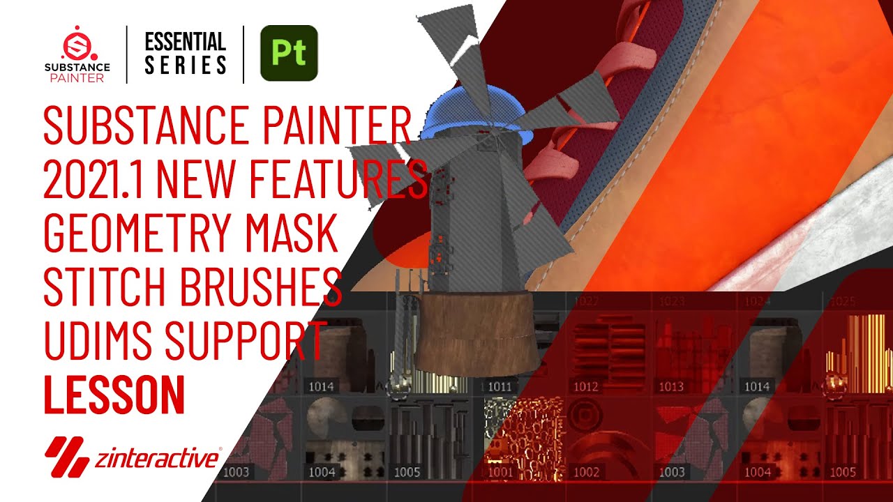 Substance Painter 2021.1 New Features Geometry Mask Stitch Brushes