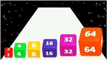 Cube Race 3D Join 2048 - Gameplay Walkthrough - Max Levels (1-20)