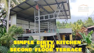 Simple Dirty Kitchen With Second Floor Terrace by Great hands construction ideas 2,568 views 5 months ago 32 minutes