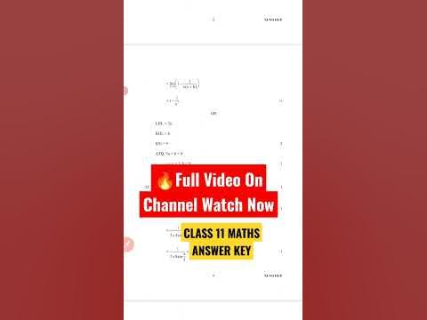 Class 11 maths answer key || class 11 maths annual exam answer key