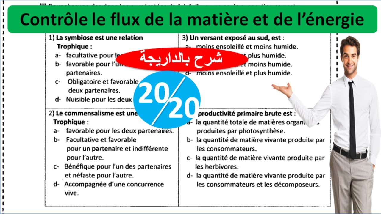 Transfert de la matière et de l'énergie TCSF SVT  (شرح بالداريجة)