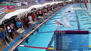 2025 USMS Spring Nationals | Men's 50 Breaststroke ODD Heats